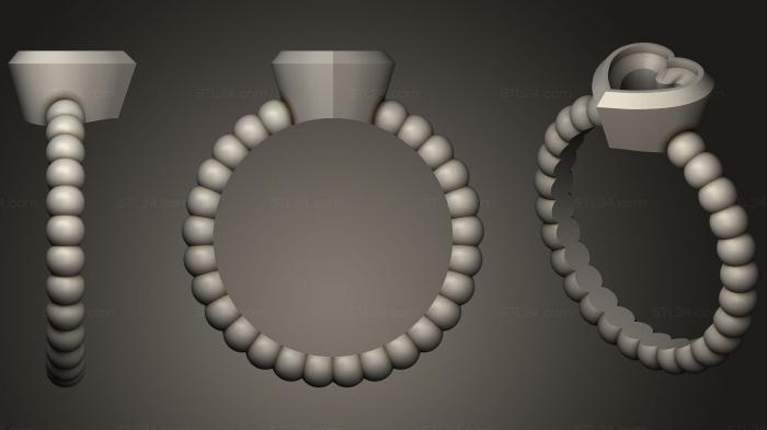 Ювелирные перстни и кольца (Шаровое кольцо10, JVLRP_0280) 3D модель для ЧПУ станка